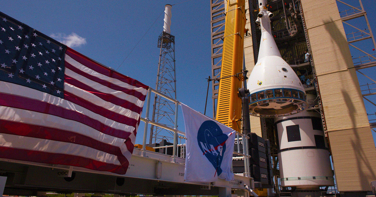 Orion AA-2 in Cape Canaveral. Photo by NASA.