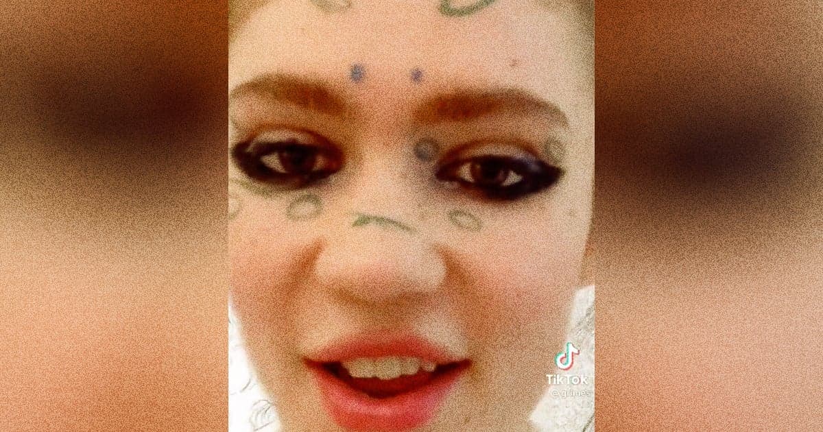 Grimes via TikTok (Screenshot) / Futurism