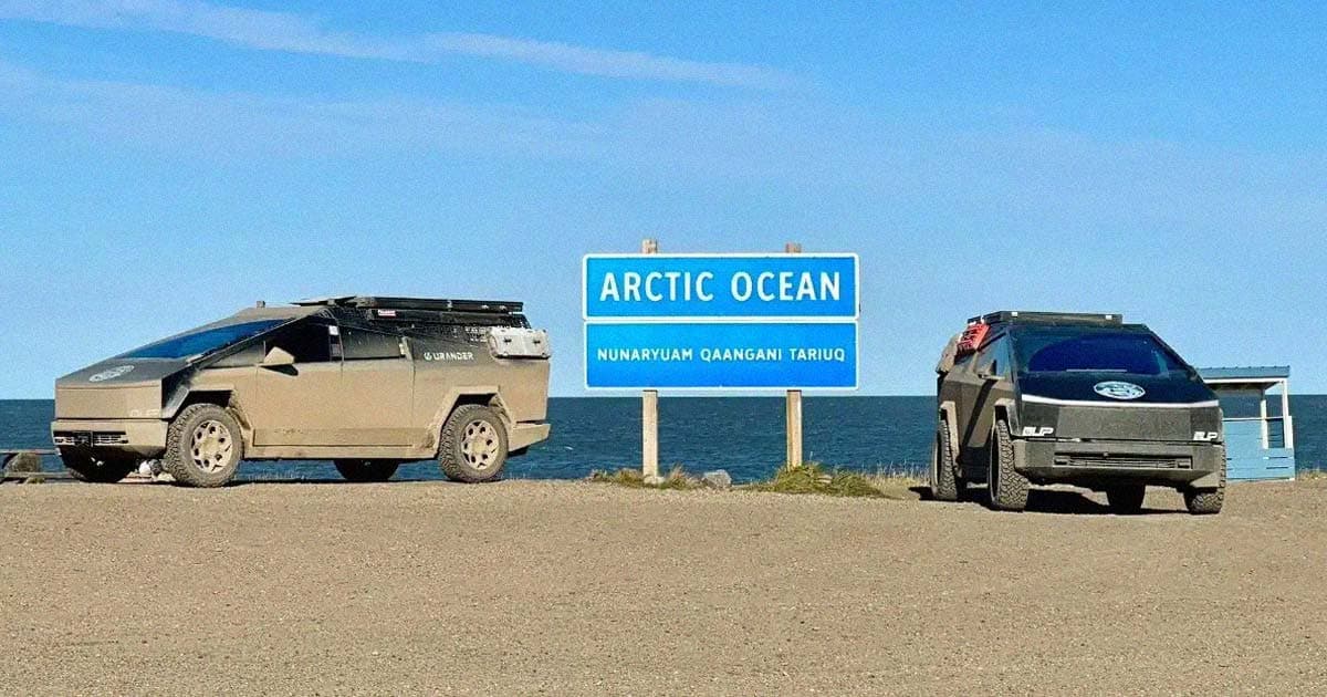 Cybertruck Arctic Expedition Succeeds Without Packing a Single Generator
