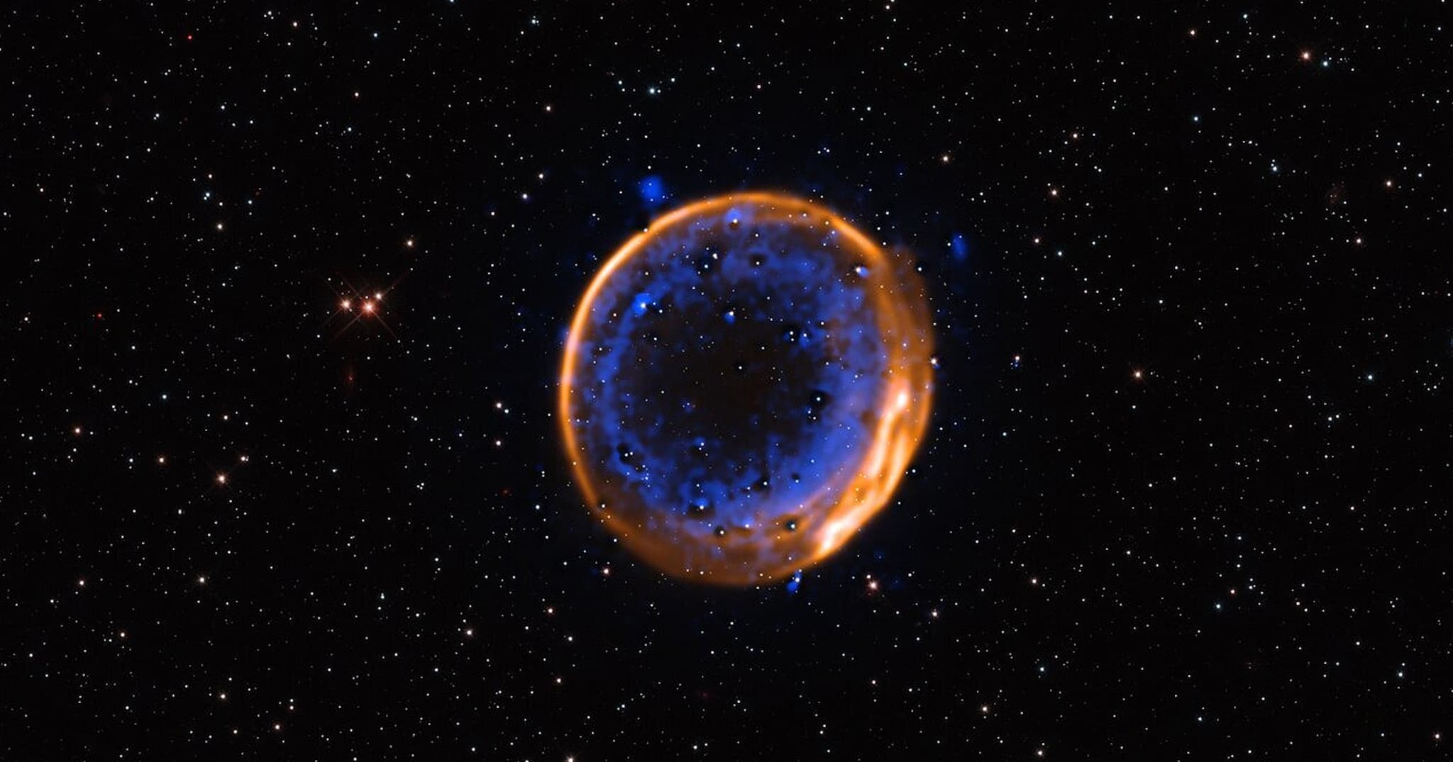 ESO/P. Das et al. Background stars (Hubble): K. Noll et al.