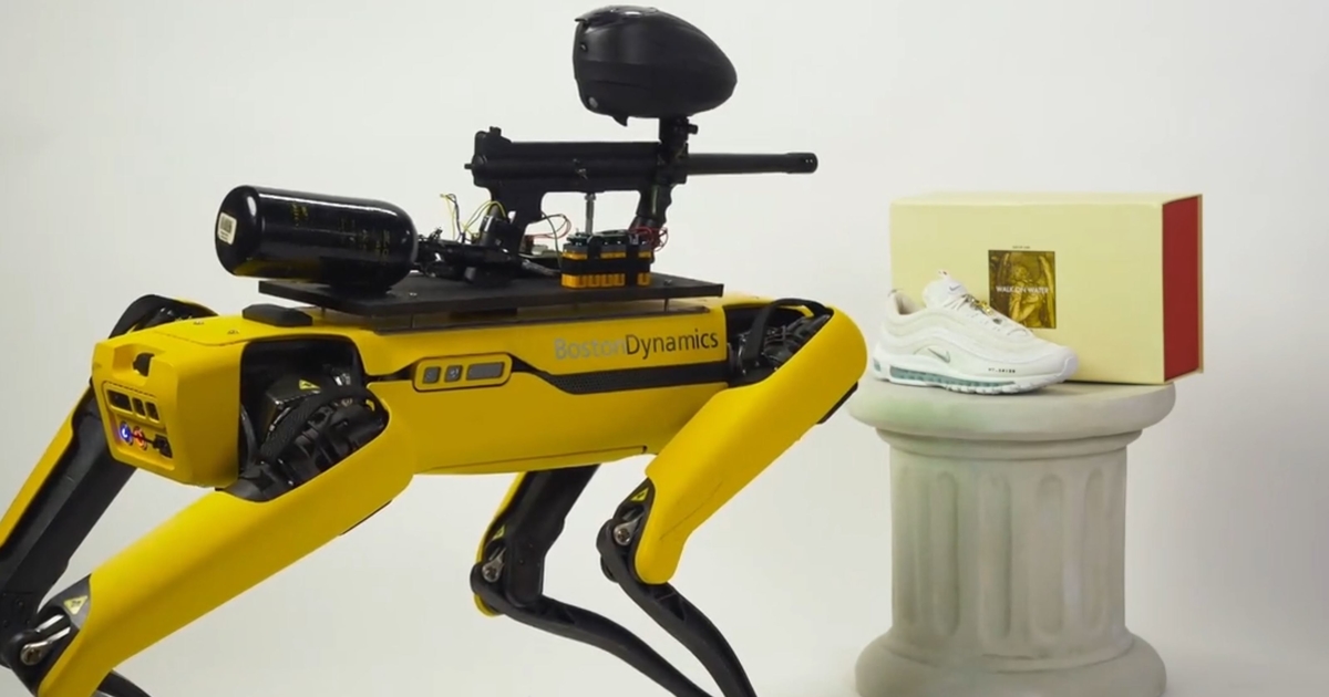 Company Mounts Paintball Gun on Robot Dog to Shoot Up Art Gallery