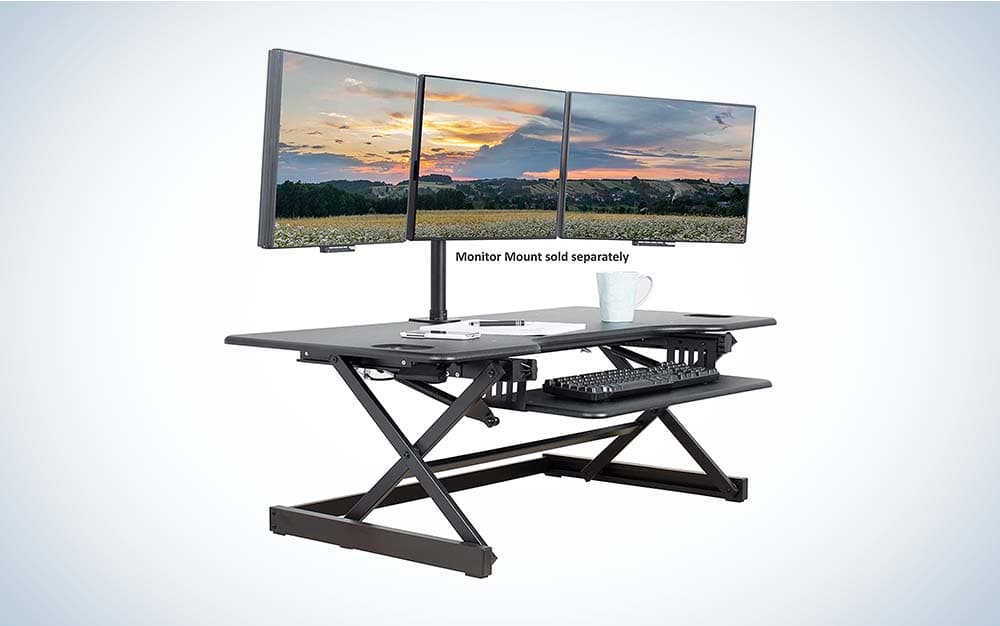 Rocelco makes the best 46-inch standing desk converter.
