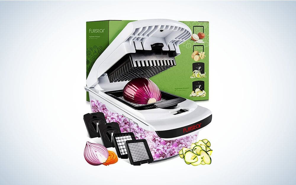 Orblue All-In-One Onion Holder - Onion Slicer and Chopper with Stainless  Steel Odor Remover