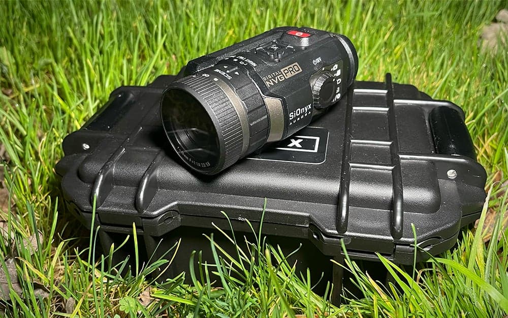 The SiOnyx Aurora Pro is a great set of night vision optics for outdoors.