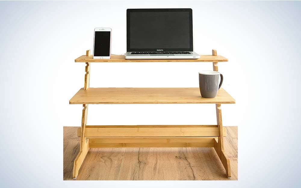 The Crew & Axel Standing Desk Converter is our sustainable pick.