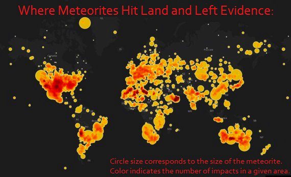 Interactive meteorite map