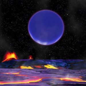 Kepler-36c as it might look from the surface of Kepler-36b