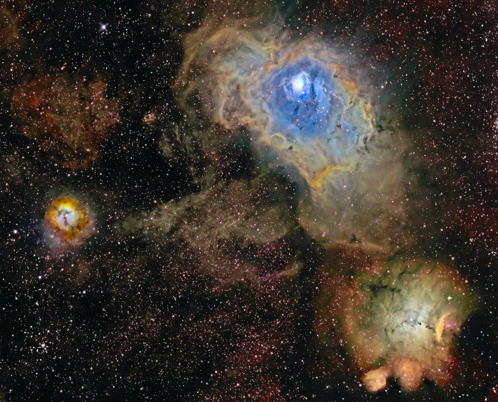 NGC 6559, Trifid and Lagoon Nebulae 