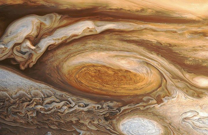 Jupiter's great red spot, seen by Voyager 1 (Credit: NASA/JPL)