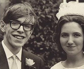 Hawking and his first wife,  Jane Wilde.