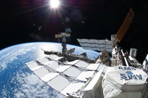 NASA image of the ISS over Earth