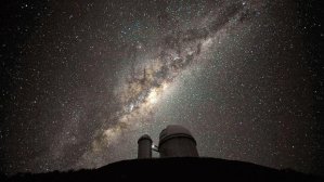 The Galactic Centre and Bulge above the ESO 3.6-metre telescope. Image credit: ESO/S. Brunier