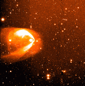 Pictured above, BZ Cam's wind creates a large bow-shock as the system moves through surrounding interstellar gas. Image Credit: R. Casalegno, C. Conselice et al., WIYN, NOAO, MURST, NSF