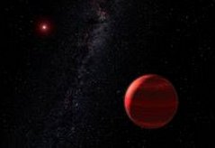 Artist impression of a planet encircling a red dwarf (Credit: NASA)