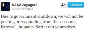 NASA voyager nasa shut down