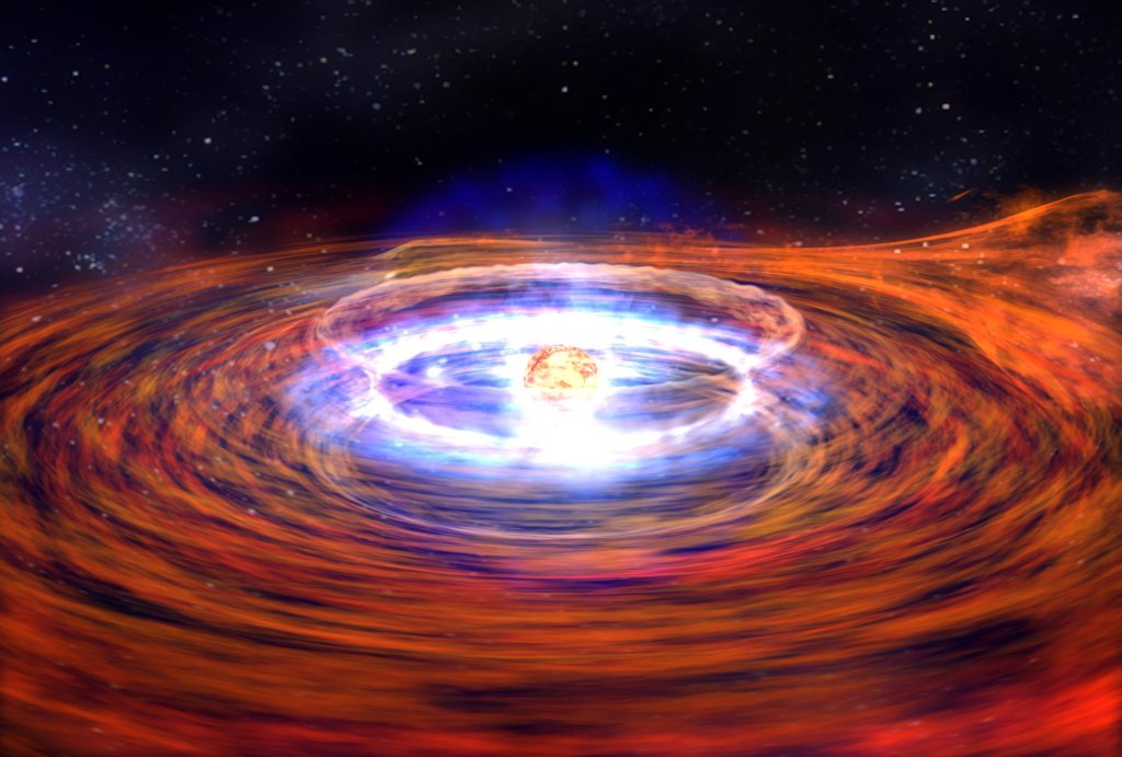Neutron star consuming matter via MIT