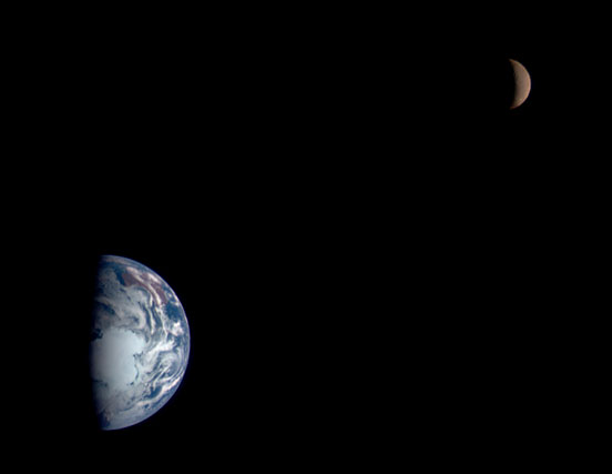 The Earth-Moon system via NASA