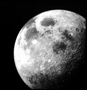 After Apollo 12 left lunar orbit this image of the Moon was taken from the command module on 11/24/69. (Credit: NASA)