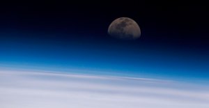 The Moon seen through Earth's atmosphere (Taken by the Columbia crew days before they perished) Credit: NASA