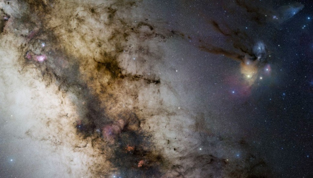 A look at the region in wide-field view (Credit: Stephanie Guisard/ESO)