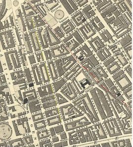 The vast intricate network of streets London taxi drivers memorize Image via: John Greenwood (1821-1840)