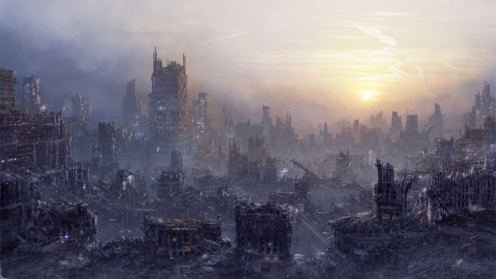 An artist rendering of how Earth might look post-humans. (Credit inetgrafx)