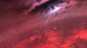 An artist's rendition of the weather on a brown dwarf. Image credit: NASA/JPL-Caltech/University of Western Ontario/Stony Brook University