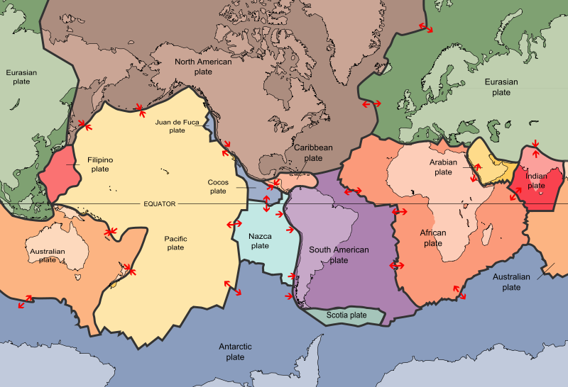 Earth's major tectonic plates. (Image credit: USGS)