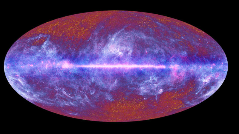 The CMBR data referenced in the study (Credit: European Space Agency)