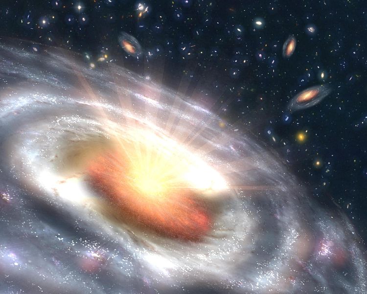Artist's rendition of a quasar via NASA