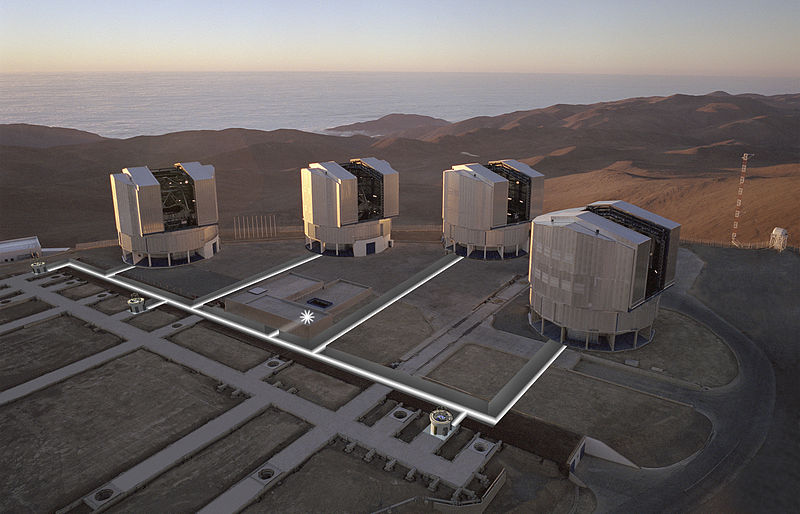 The four telescopes making up the VLT. Image Credit: ESO