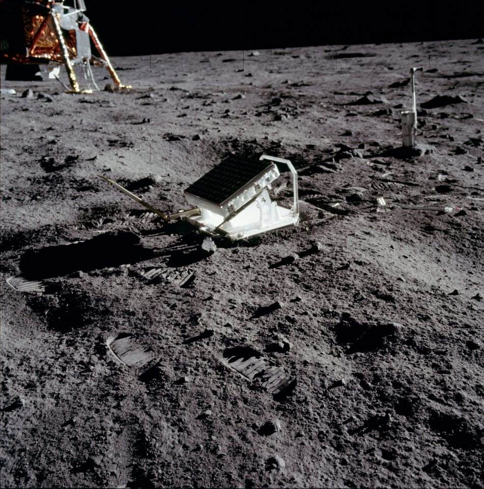 The Lunar Laser Ranging Experiment from the Apollo 11 mission. Image Credit: NASA