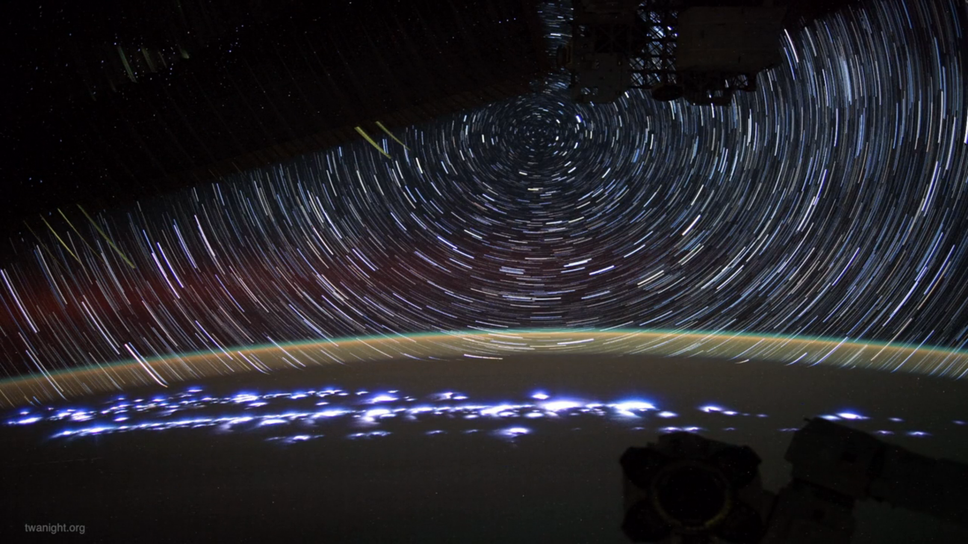 amazing lightening storm over earth