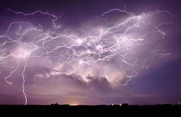 Lightning Over Central City, Nebraska (Photo by Jason Weingart)