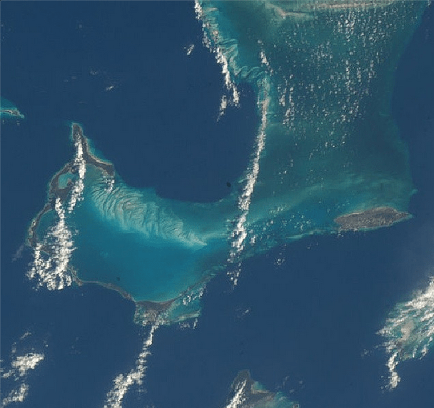 Eleuthera island, Bahamas via NASA Instagram