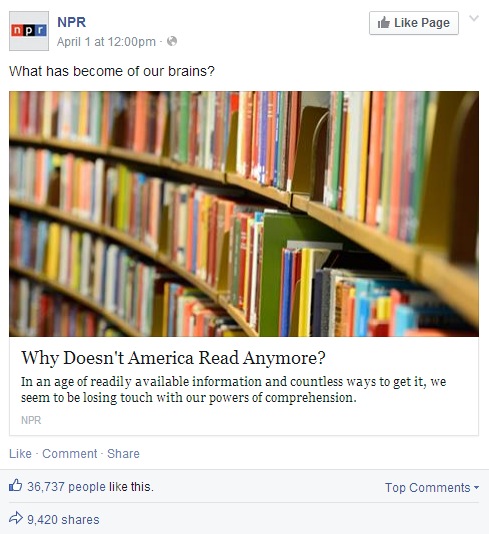 Image via NPR on Facebook
