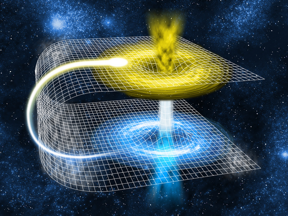 A rendering of a wormhole's structure (Credit: edobric)