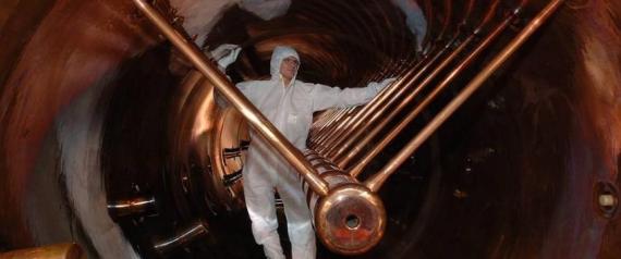 the 120-meter long linear accelerator at GSI, which accelerated the calcium-ions used to produce element 117. | Universitaet Mainz