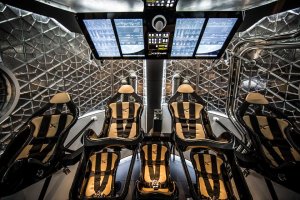 View of the new Dragon V2 interior. Photo Credit: SpaceX
