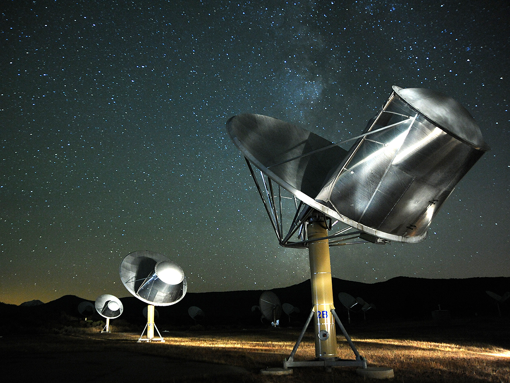 The Allen Telescope Array. Image by SETI astronomer Seth Shostak