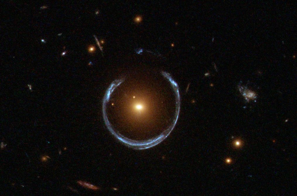 A so-called Einstein ring (Image via ESA/Hubble & NASA)