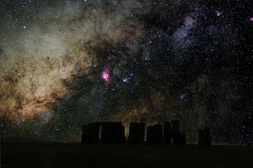 Stonehenge at night (Image Credit: Cesar Cantu)