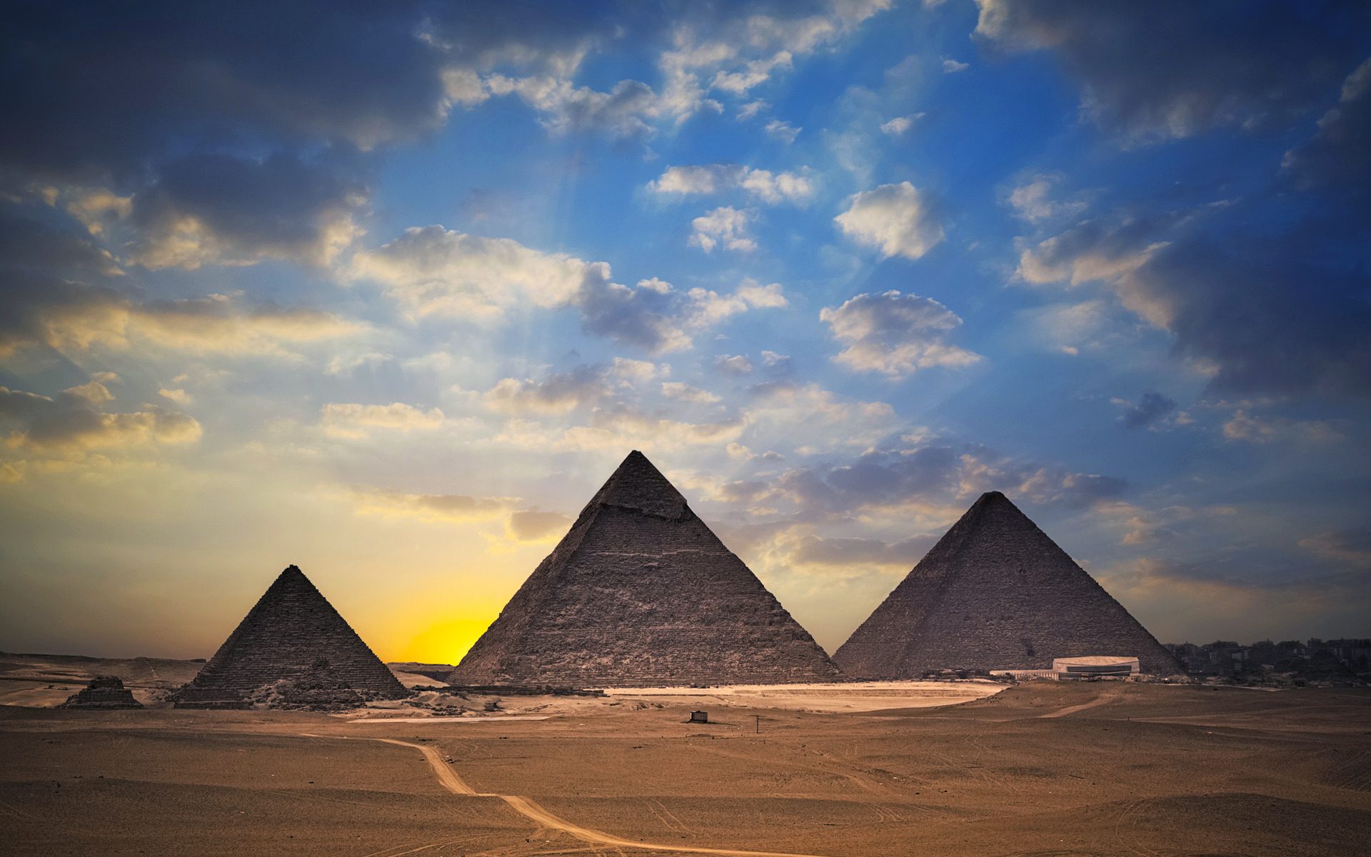 Rendition of the pyramids via source
