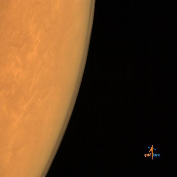 Image of the Marian atmosphere.  The Indian Space Research Organisation released the image on Sept. 25.