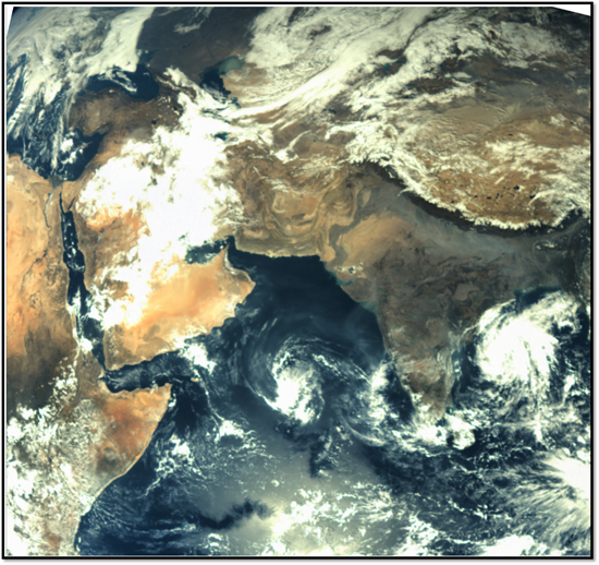 Image of Earth. This is the first photo from India's Mars Orbiter Mission and was captured on Nov. 19, 2013