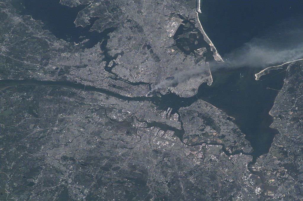 Image of the September 11th attacks from space via NASA