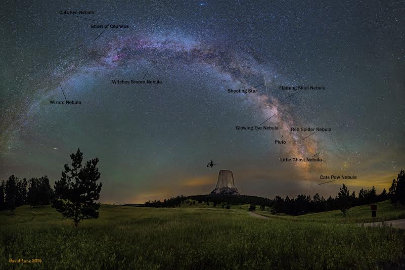 Annotated Version of the Devil's Tower (Credit: David Lane)