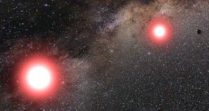 Artist rendering of a binary star system (Image Credit: Cheongho Han, Chungbuk National University, Republic of Korea)