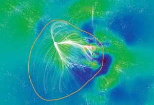 This is a computer generated rendering of the Lanikea supercluster (Image Credit: R. Brent Tully (U. Hawaii) et al., SDvision, DP, CEA/Saclay)