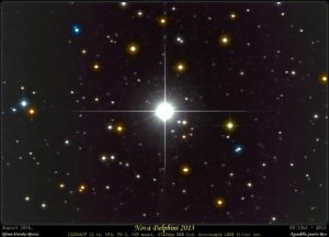 Nova Delphini 2013 (from Puerto Rico) August 16th, 2013 (Credit: Efrain Morales/Jaicoa Observatory)